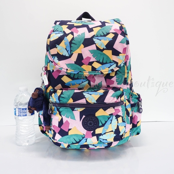 NWT Kipling BP4391 Ezra Travel Bag Backpack Polyester Radiant Palms Multi $129 main image 7